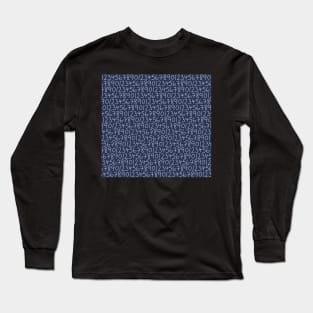 Numbers galore in deep blue Long Sleeve T-Shirt